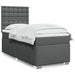 Pat box spring cu saltea, gri închis, 90x190 cm, textil - WALTI WALTI