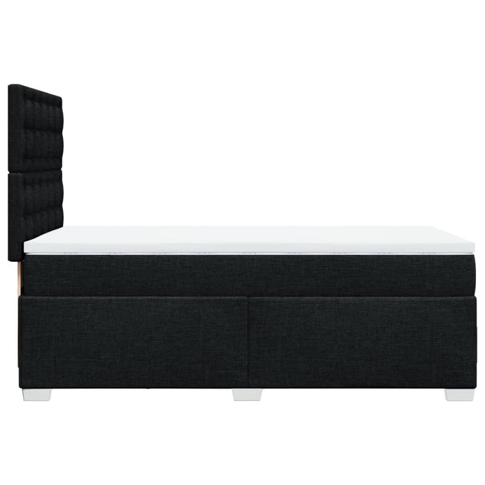Pat box spring cu saltea, negru, 90x190 cm, textil - WALTI WALTI