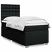 Pat box spring cu saltea, negru, 90x190 cm, textil - WALTI WALTI