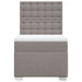 Pat box spring cu saltea, gri taupe, 90x190 cm, textil - WALTI WALTI