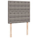 Pat box spring cu saltea, gri taupe, 90x190 cm, textil - WALTI WALTI