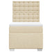 Pat box spring cu saltea, crem, 90x190 cm, textil - WALTI WALTI