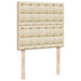 Pat box spring cu saltea, crem, 90x190 cm, textil - WALTI WALTI
