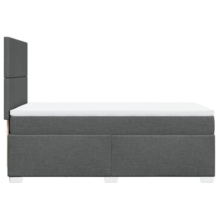 Pat box spring cu saltea, gri închis, 90x200 cm, textil - WALTI WALTI