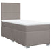 Pat box spring cu saltea, gri taupe, 90x200 cm, textil - WALTI WALTI