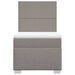 Pat box spring cu saltea, gri taupe, 90x200 cm, textil - WALTI WALTI