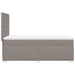 Pat box spring cu saltea, gri taupe, 90x200 cm, textil - WALTI WALTI