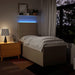 Pat box spring cu saltea, crem, 90x200 cm, textil - WALTI WALTI