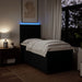 Pat box spring cu saltea, negru, 90x200 cm, textil - WALTI WALTI