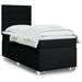 Pat box spring cu saltea, negru, 90x200 cm, textil - WALTI WALTI