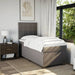 Pat box spring cu saltea, gri taupe, 90x200 cm, textil - WALTI WALTI