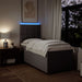 Pat box spring cu saltea, gri taupe, 90x200 cm, textil - WALTI WALTI