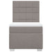 Pat box spring cu saltea, gri taupe, 90x200 cm, textil - WALTI WALTI