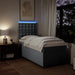 Pat box spring cu saltea, gri deschis, 90x200 cm, textil - WALTI WALTI