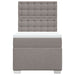 Pat box spring cu saltea, gri taupe, 90x200 cm, textil - WALTI WALTI