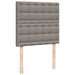 Pat box spring cu saltea, gri taupe, 90x200 cm, textil - WALTI WALTI