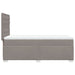 Pat box spring cu saltea, gri taupe, 90x200 cm, textil - WALTI WALTI