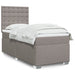 Pat box spring cu saltea, gri taupe, 90x200 cm, textil - WALTI WALTI