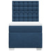 Pat box spring cu saltea, albastru, 90x200 cm, textil - WALTI WALTI