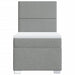 Pat box spring cu saltea, gri deschis, 100x200 cm, textil - WALTI WALTI