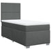 Pat box spring cu saltea, gri închis, 100x200 cm, textil - WALTI WALTI