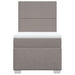 Pat box spring cu saltea, gri taupe, 100x200 cm, textil - WALTI WALTI
