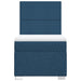 Pat box spring cu saltea, albastru, 100x200 cm, textil - WALTI WALTI