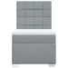 Pat box spring cu saltea, gri deschis, 100x200 cm, textil - WALTI WALTI