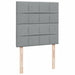 Pat box spring cu saltea, gri deschis, 100x200 cm, textil - WALTI WALTI