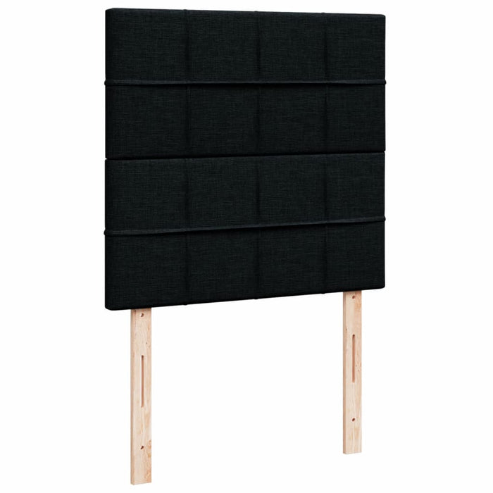 Pat box spring cu saltea, negru, 100x200 cm, textil - WALTI WALTI