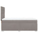 Pat box spring cu saltea, gri taupe, 100x200 cm, textil - WALTI WALTI
