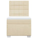 Pat box spring cu saltea, crem, 100x200 cm, textil - WALTI WALTI