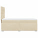 Pat box spring cu saltea, crem, 100x200 cm, textil - WALTI WALTI