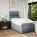 Pat box spring cu saltea, gri deschis, 100x200 cm, textil - WALTI WALTI