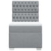 Pat box spring cu saltea, gri deschis, 100x200 cm, textil - WALTI WALTI