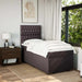 Pat box spring cu saltea, maro închis, 100x200 cm, textil - WALTI WALTI