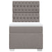 Pat box spring cu saltea, gri taupe, 100x200 cm, textil - WALTI WALTI