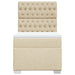 Pat box spring cu saltea, crem, 100x200 cm, textil - WALTI WALTI