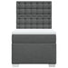 Pat box spring cu saltea, gri închis, 100x200 cm, textil - WALTI WALTI