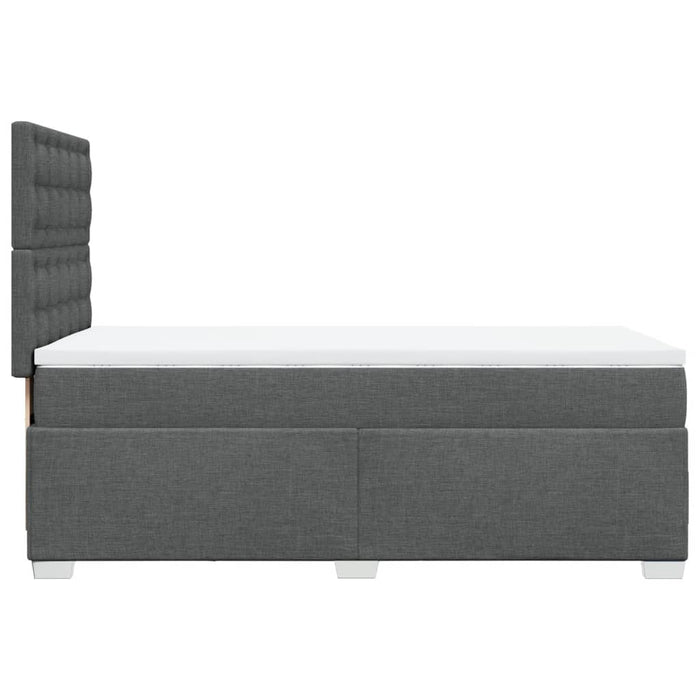 Pat box spring cu saltea, gri închis, 100x200 cm, textil - WALTI WALTI