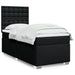 Pat box spring cu saltea, negru, 100x200 cm, textil - WALTI WALTI