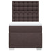 Pat box spring cu saltea, maro închis, 100x200 cm, textil - WALTI WALTI