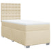 Pat box spring cu saltea, crem, 100x200 cm, textil - WALTI WALTI