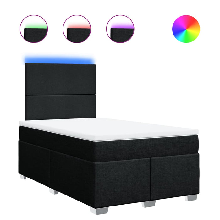 Pat box spring cu saltea, negru, 120x190 cm, catifea - WALTI WALTI