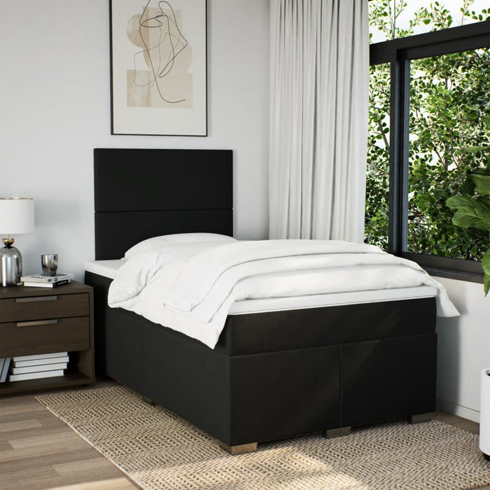 Pat box spring cu saltea, negru, 120x190 cm, catifea - WALTI WALTI