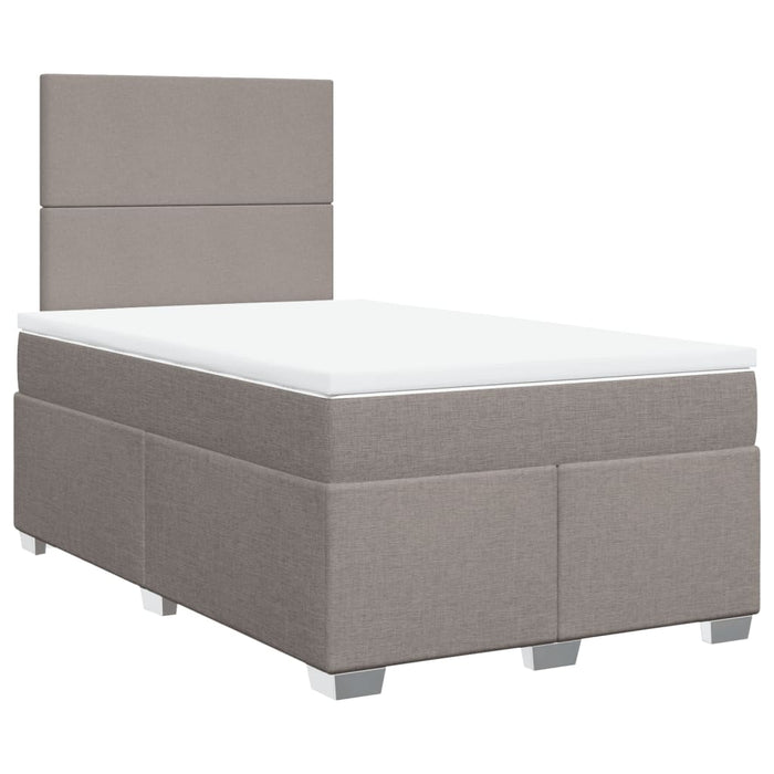 Pat box spring cu saltea, taupe, 120x190 cm material textil - WALTI WALTI