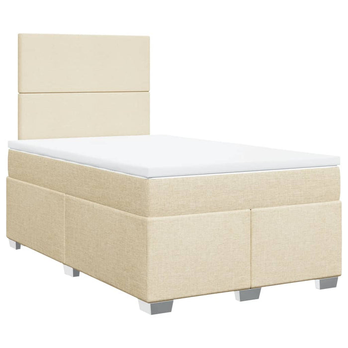 Pat continental cu saltea, crem, 120x190 cm, textil - WALTI WALTI