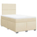 Pat continental cu saltea, crem, 120x190 cm, textil - WALTI WALTI