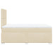 Pat continental cu saltea, crem, 120x190 cm, textil - WALTI WALTI