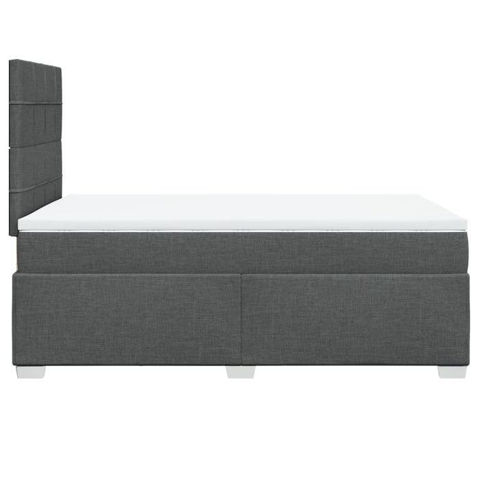 Pat box spring cu saltea, gri închis, 120x190 cm, textil - WALTI WALTI